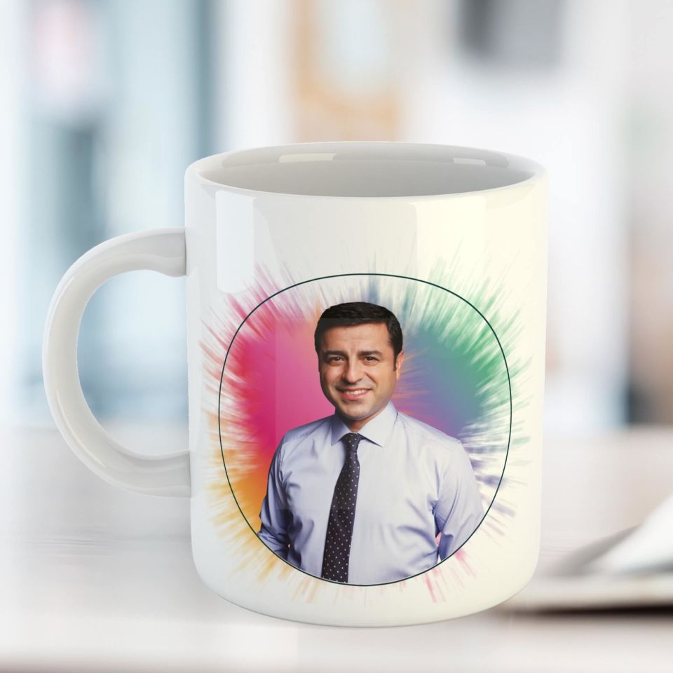 Selahattin Demirtaş Resimli Porselen Kupa Bardak - Demirtaş Kupası 2