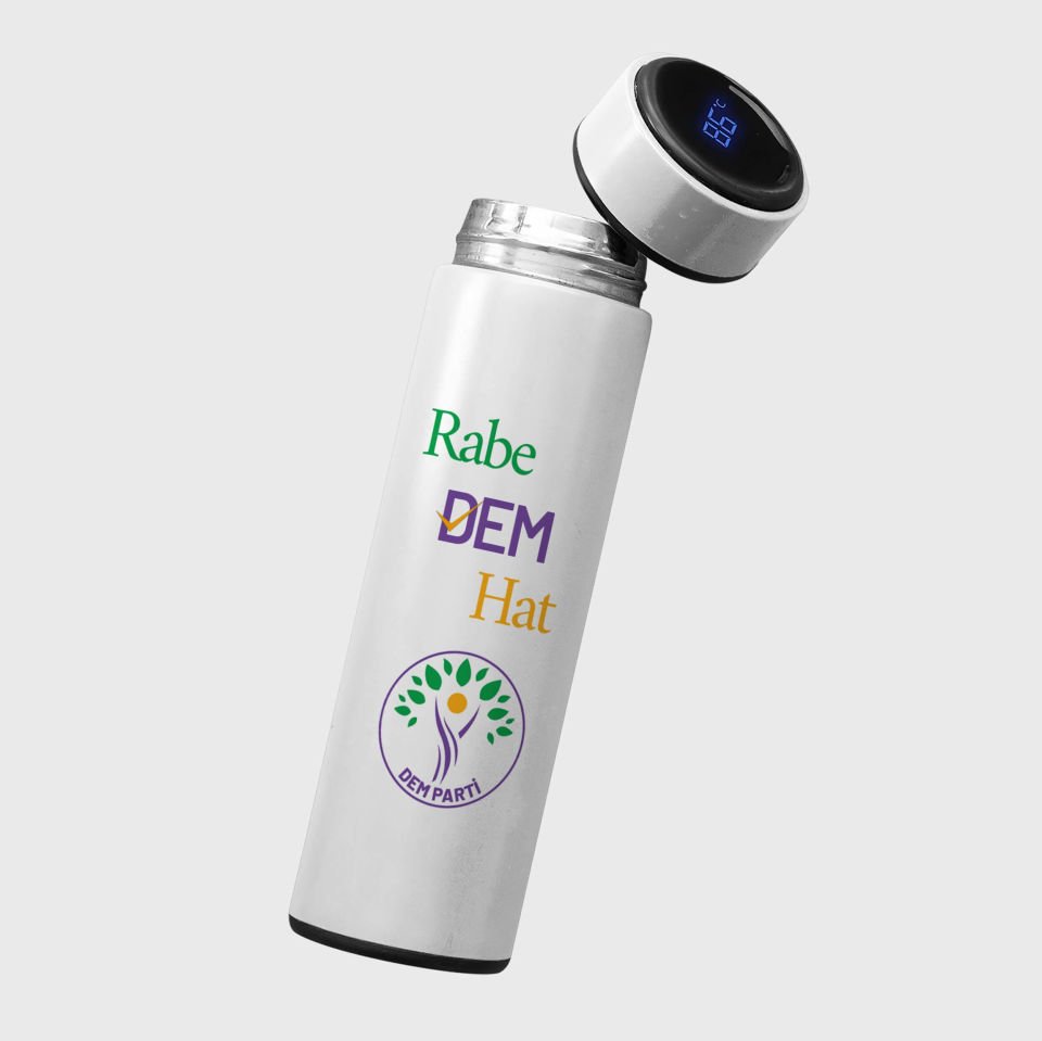 Rabe Dem Hat Tasarımlı Termos - Dem Parti Tasarımlı Termos