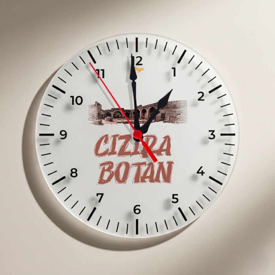 Cizira Botan Cizre Şehri Tasarımlı Duvar Saati