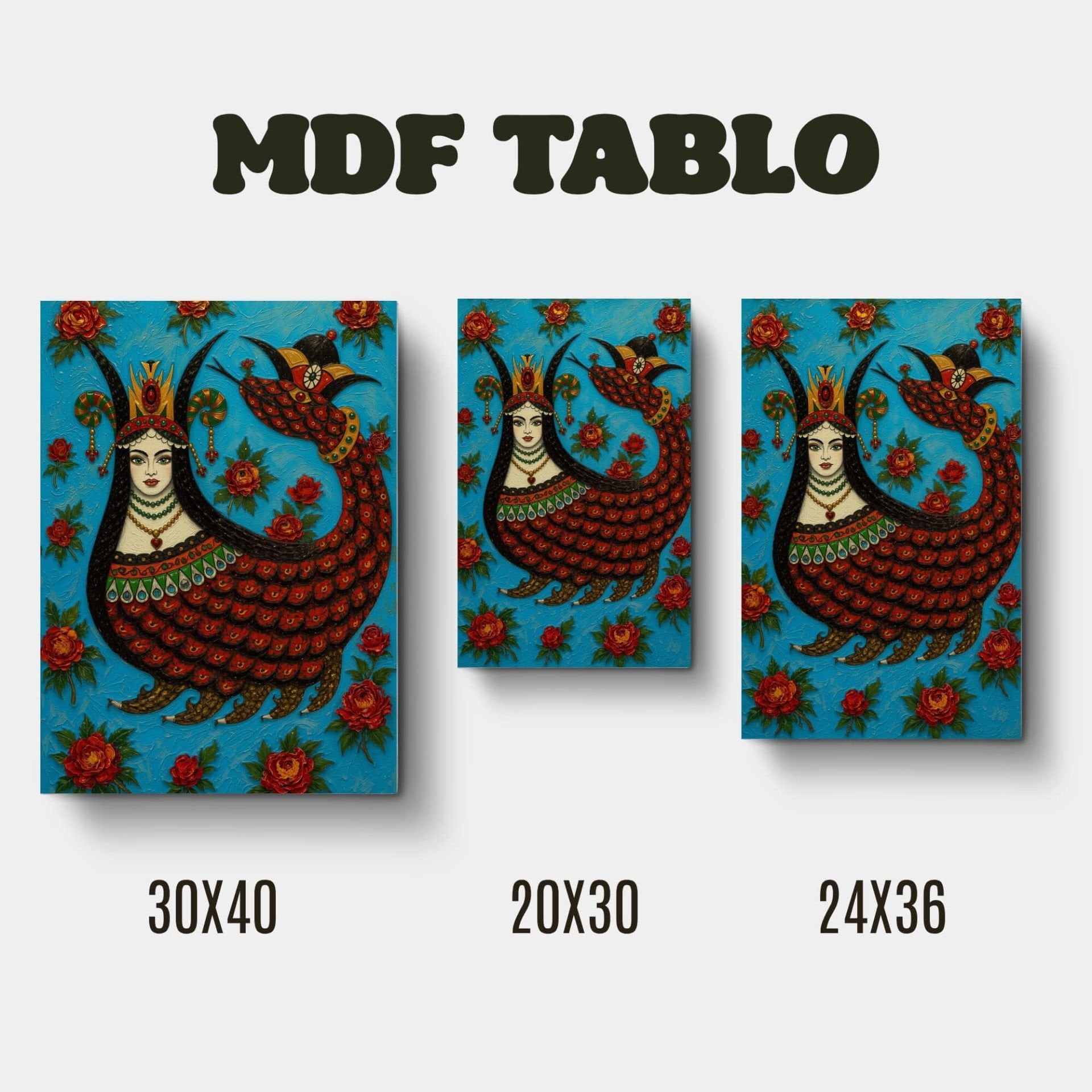 Orjinal Şahmaran Motifli Tasarımlı Duvar Dekoratif Mdf Ahşap Retro Poster Tablo
