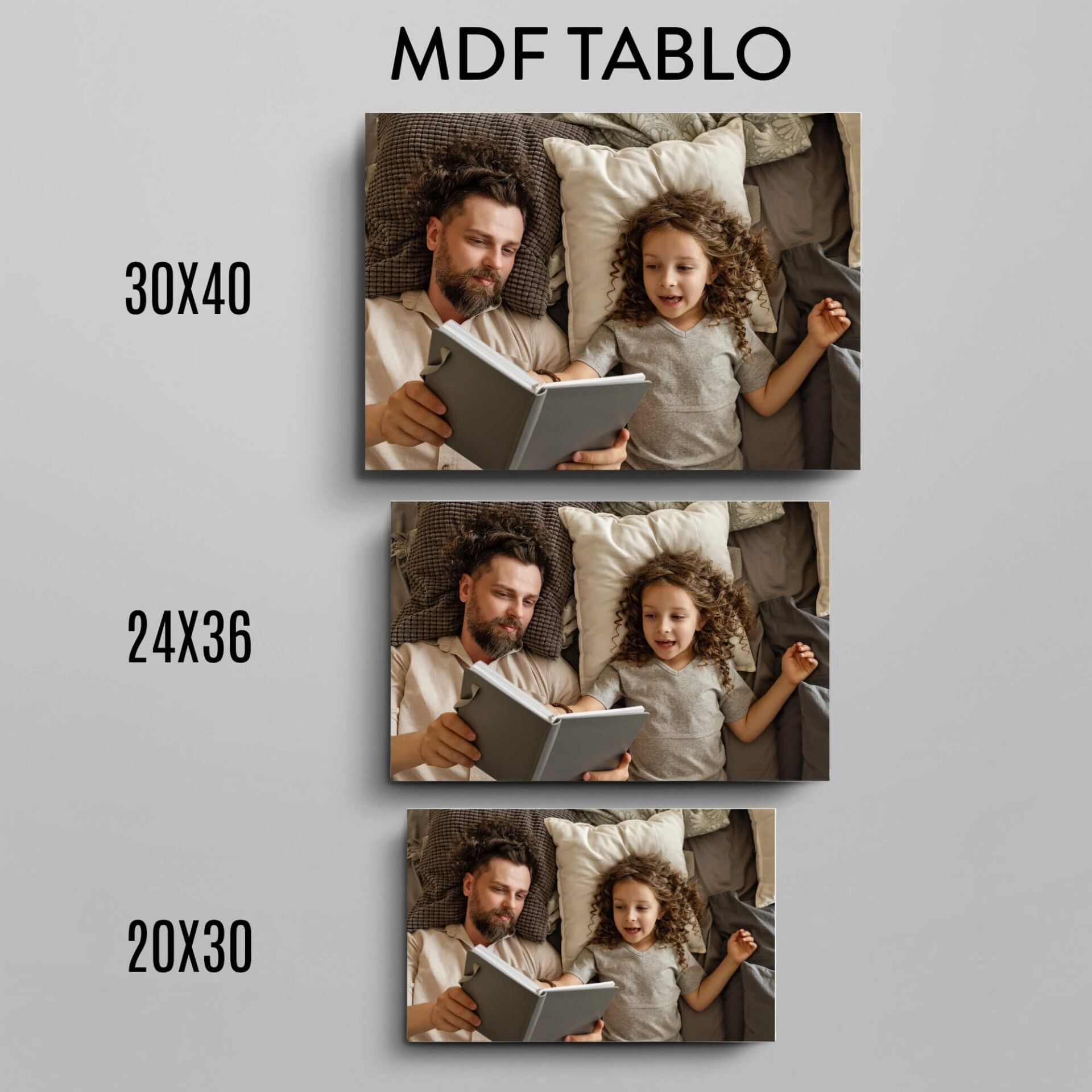 Kişiye Özel Resim Yüklemeli Mdf Ahşap Retro Poster Tablo