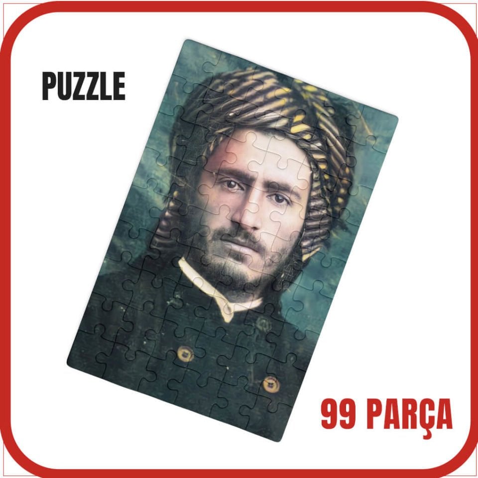 Pazil Bi Kurdî Qazi Muhammed  - Kürtçe Puzzle Yapboz (99 Pare/Parça - A4)