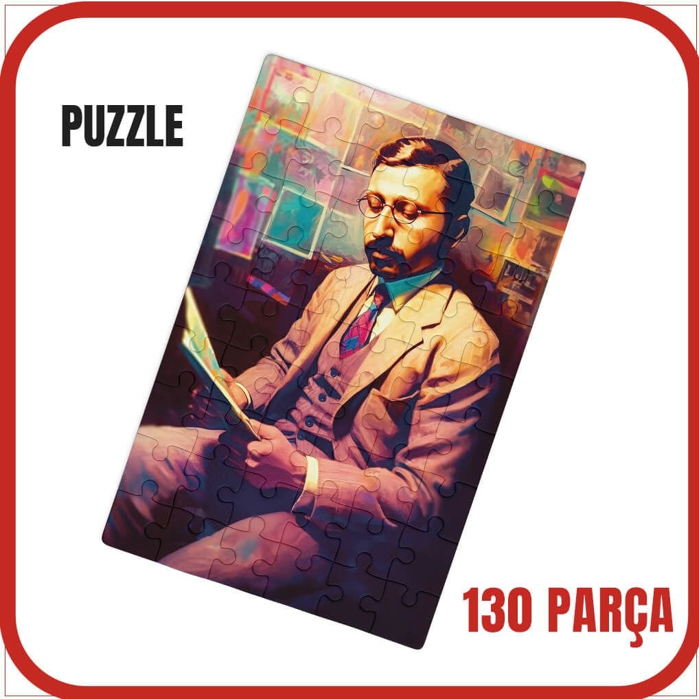 Pazil Bi Kurdî Mir Celadet Bedirxan - Kürtçe Puzzle Yapboz (130 Pare/Parça - A3)