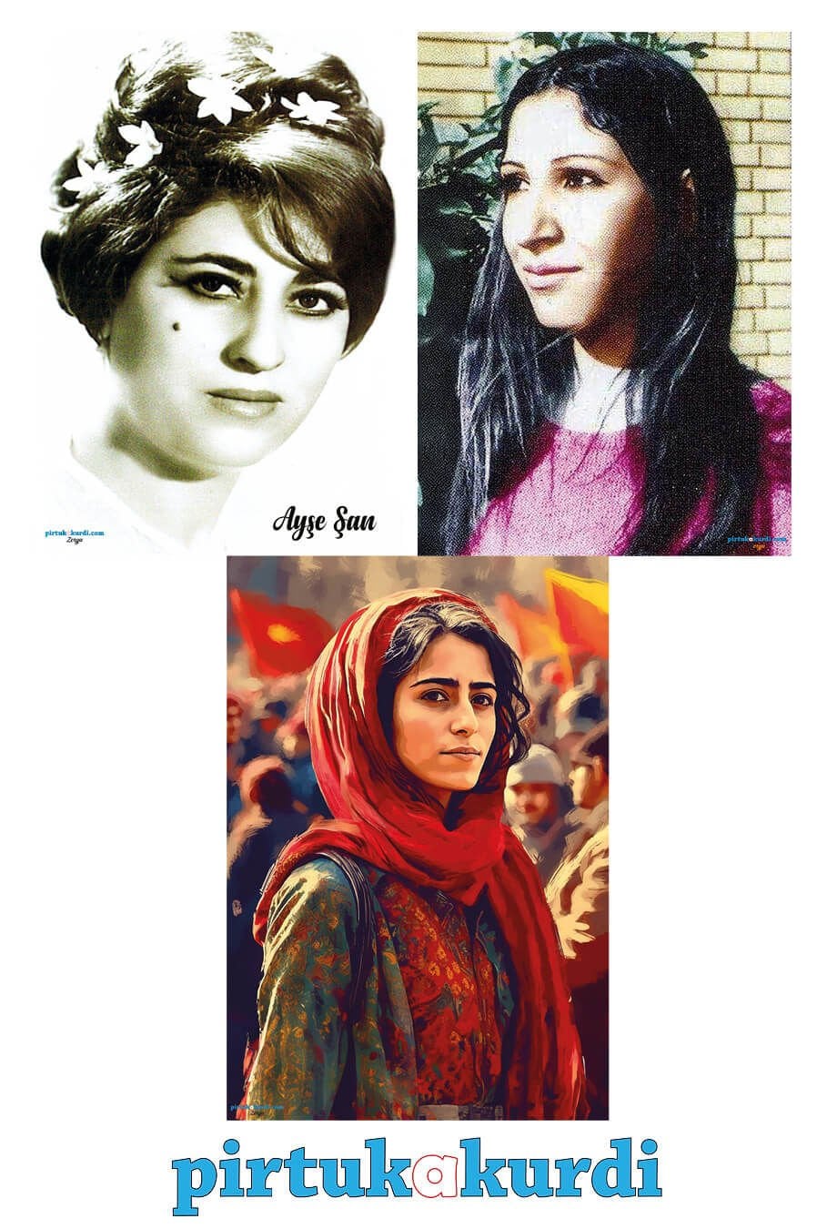 Postera Ayşe Şan - Leyla Qasim - Kırmızı Şallı Kadın Posteri