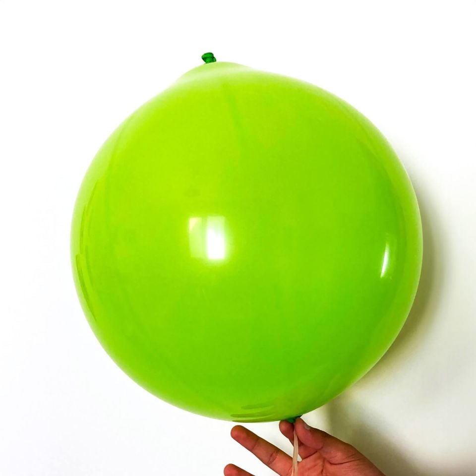 Yeşil Renk Punch Lastikli Balon 16 inç 40 cm