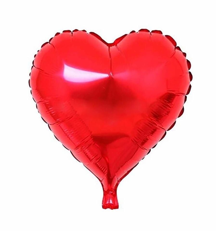 Kalpli Folyo Balon Kırmızı 24 inç 60 cm