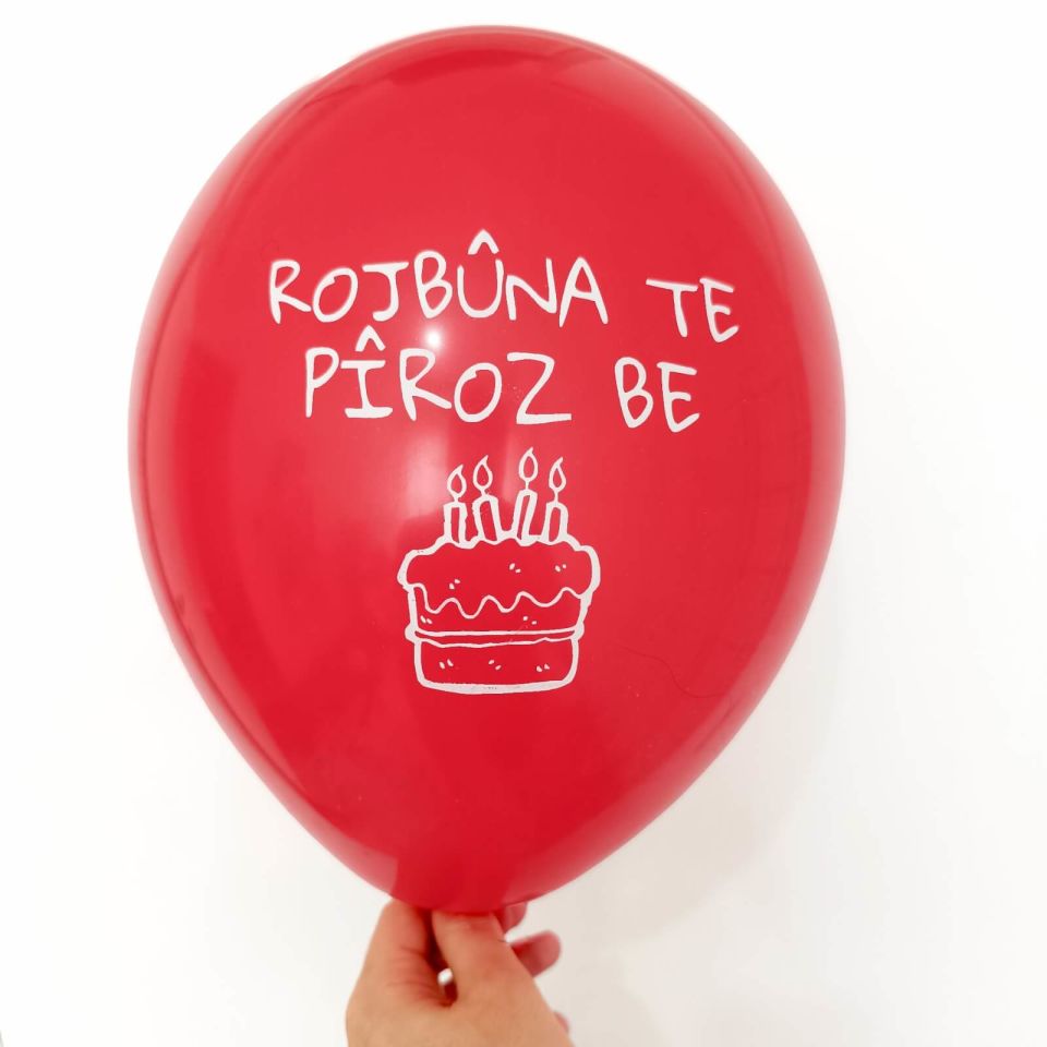 Pifdankên Rojbûnê - Kürtçe Doğum Günü Balonu (100 adet)