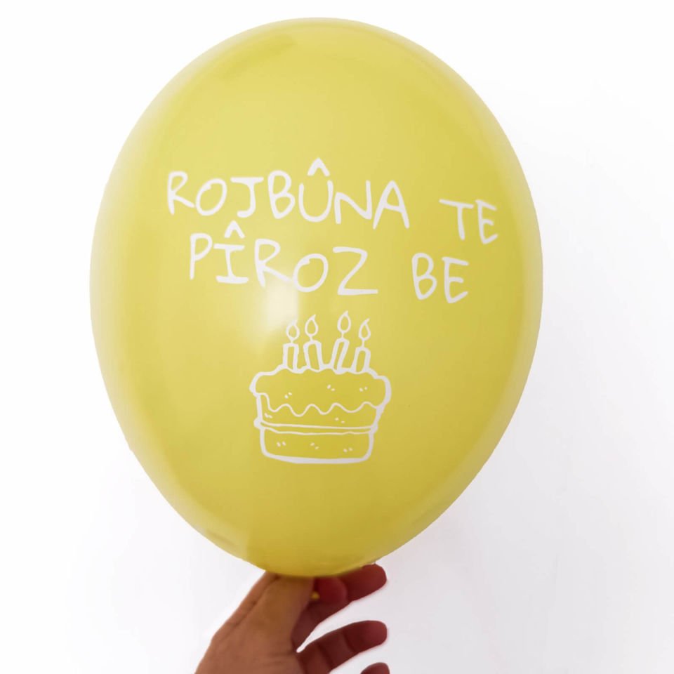 Pifdankên Rojbûnê - Kürtçe Doğum Günü Balonu (100 adet)