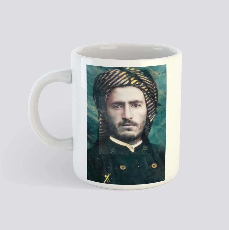 Kupaya Qadi Muhammed - Qazi Muhammed Resimli Kupa Bardak 2