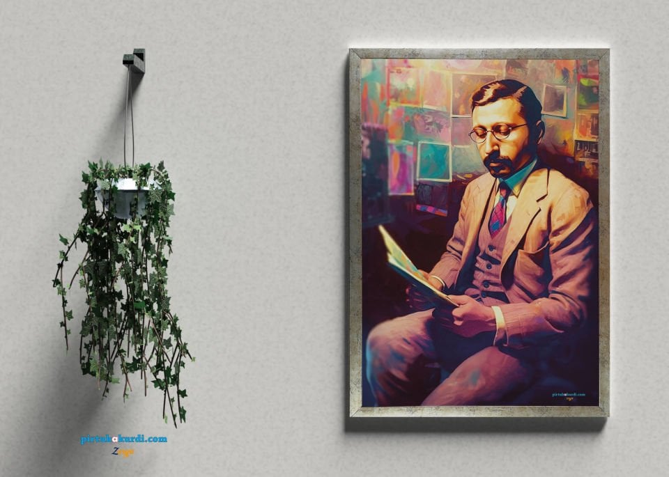 Postera Celadet Alî Bedirxan - Celadet Ali Bedirhan Posteri ÇERÇEVELİ