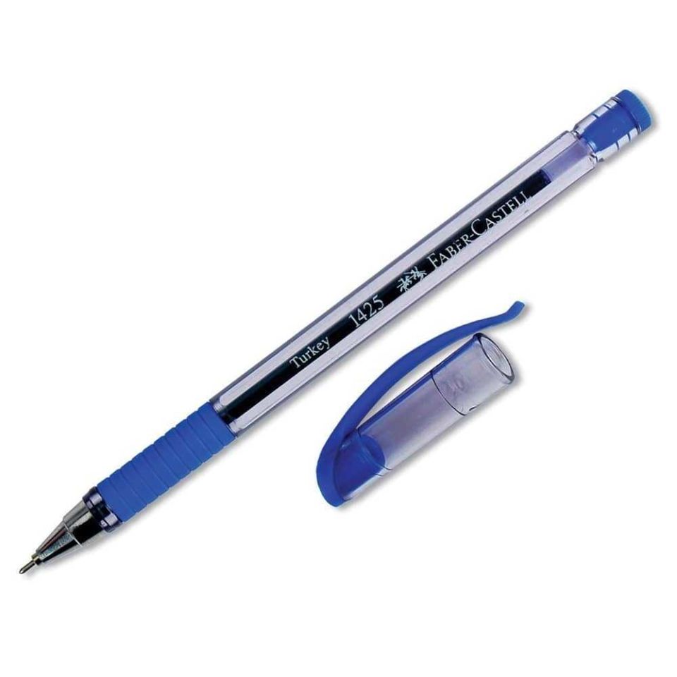 Faber Castell 1425 İğne Uç Mavi - Siyah - Kırmızı Tükenmez Kalem (3 ADET)