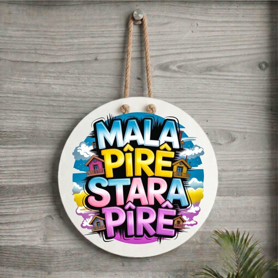 Xemla Deriyan - Kürtçe Mala Pîrê Stara Pîrê Yazılı Kapı Süsü