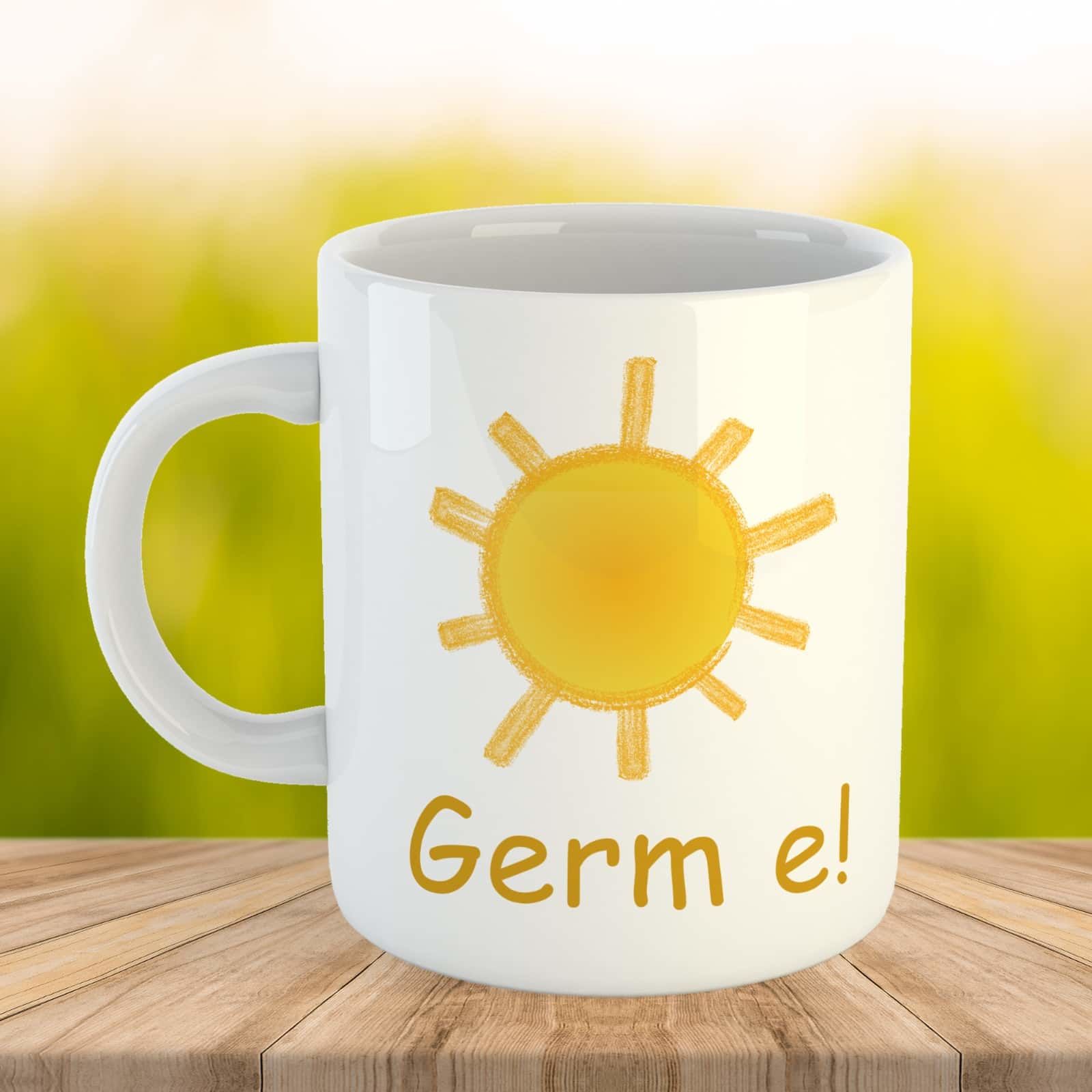 Germ e Kürtçe Porselen Kupa
