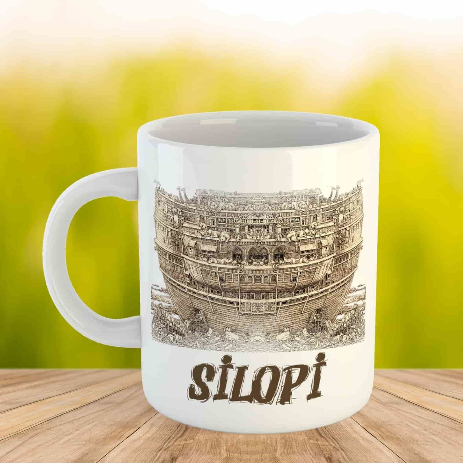 Silopi Tasarımlı Porselen Kupa Bardak - Silopi Kupası