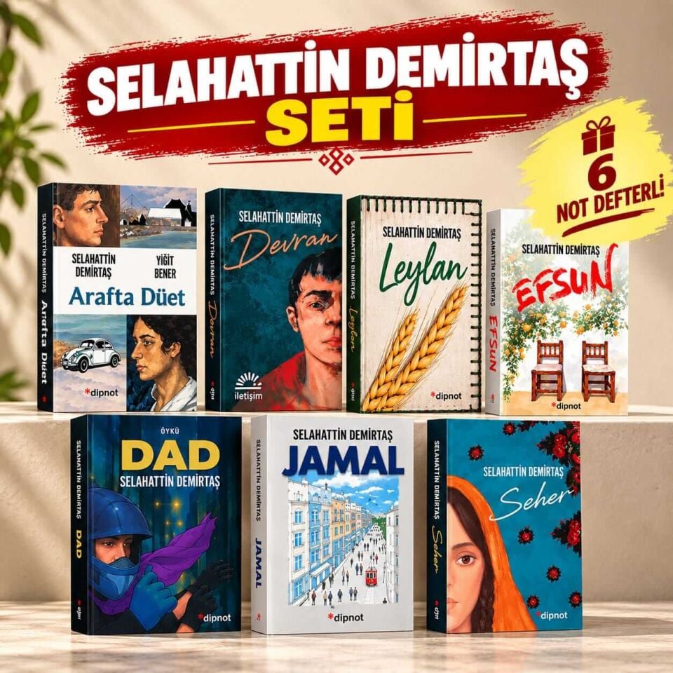 Selahattin Demirtaş Tüm Roman ve Hikayeleri - Arafta Düet - Leylan - Efsun - Devran - Seher - Devran - Jamal Not Defterli Seti