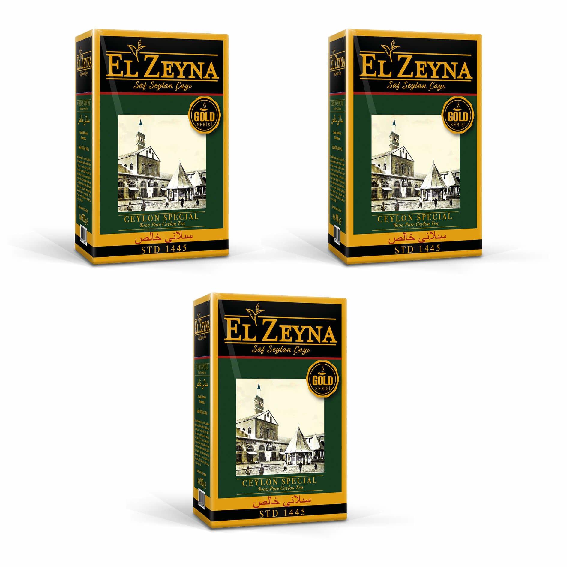 El Zeyna Saf Seylan Gold Kaçak Çayı (3 PAKET - 2700 gr)