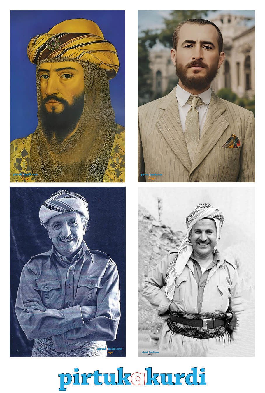 Postera Qazi Muhammed - Selahaddin Eyyubi - Qasimlo - Mam Celal Talabani Posteri (4 POSTER)