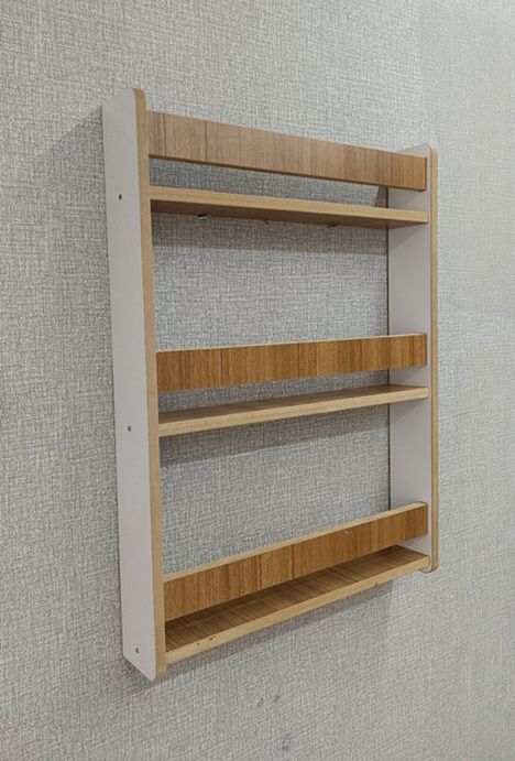Montessori Çocuk Bebek Odası Kitaplığı - 80*60 cm Ceviz Renk Kitaplık
