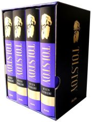 Tolstoy Bütün Eserleri Savaş ve Barış Seti-4 Kitap Takım-Özel Kutulu