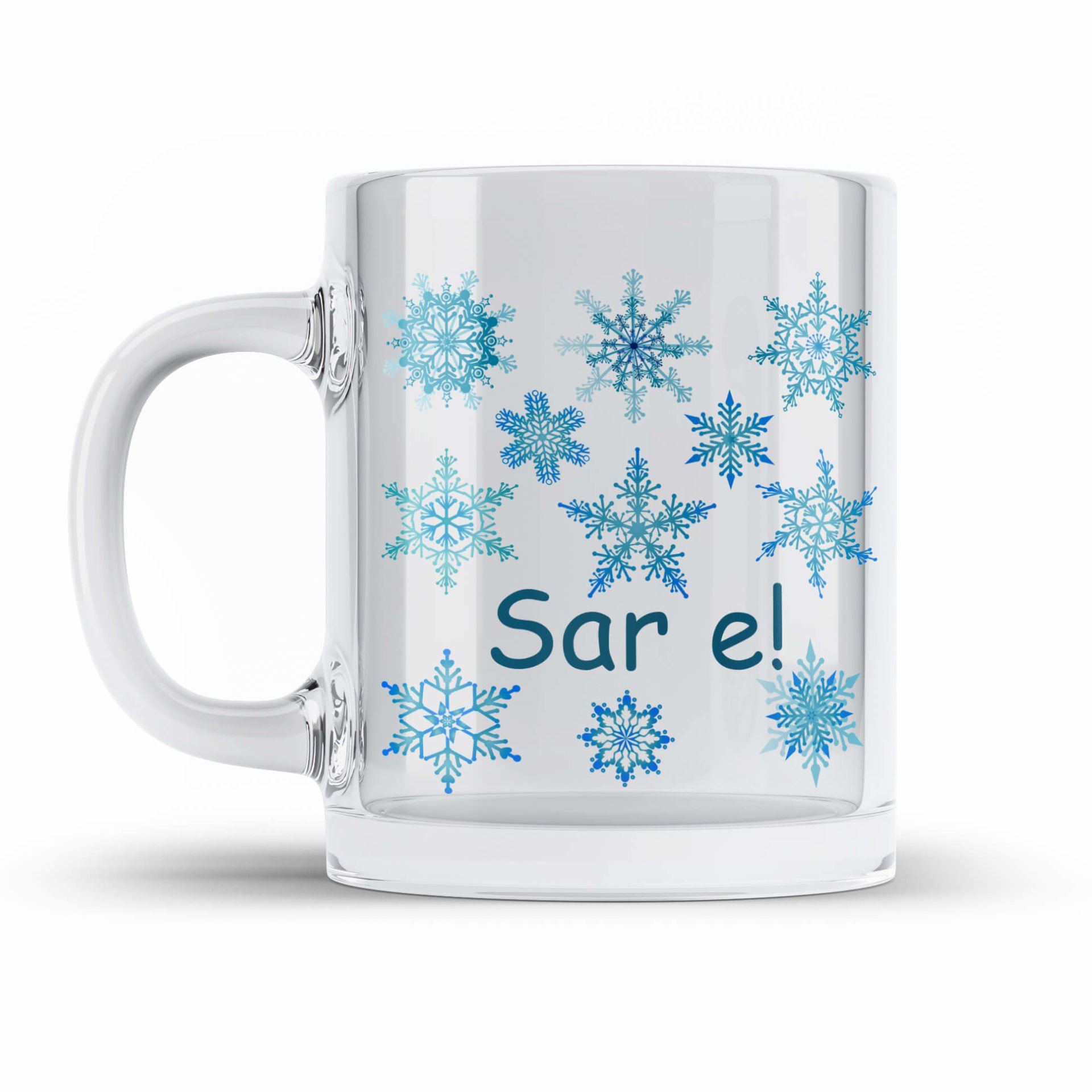 Sar e Temalı şeffaf Camlı Kupa Bardak - Sar e Bardağı
